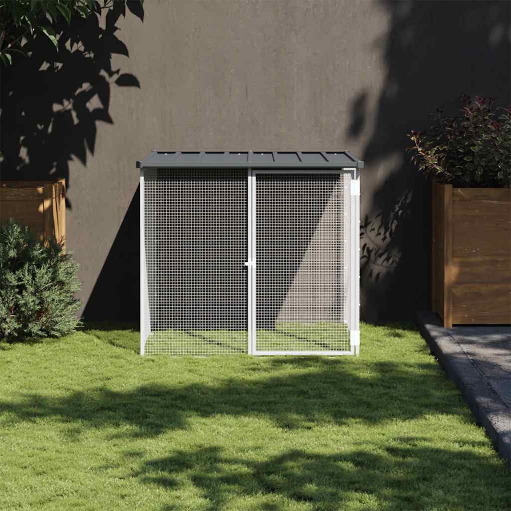 Vidaxx Choldkoloop med tag 103x98x90 cm galvaniseret stål antracit