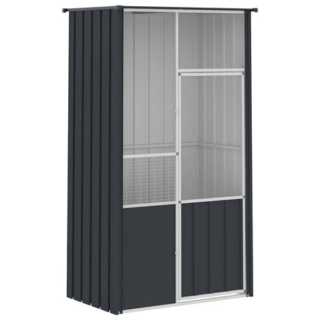 Vidaxxl Bird Cage 115x78x200 cm Galvaniseret stål Antracitfarve
