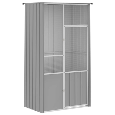 Vidaxl Bird Cage 115x78x200 cm galvaniseret stålgrå