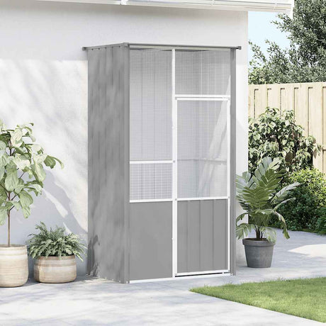 Vidaxl Bird Cage 115x78x200 cm galvaniseret stålgrå