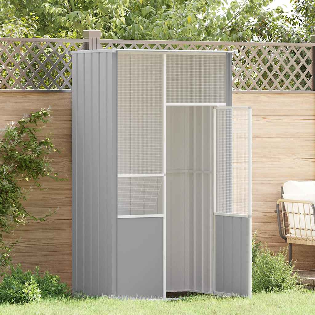 Vidaxl Bird Cage 115x78x200 cm galvaniseret stålgrå