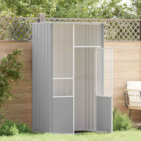 Vidaxl Bird Cage 115x78x200 cm galvaniseret stålgrå