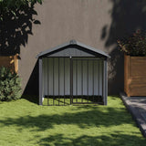 Vidaxxl Doghouse med tag 117x103x102 cm galvaniseret stål sort