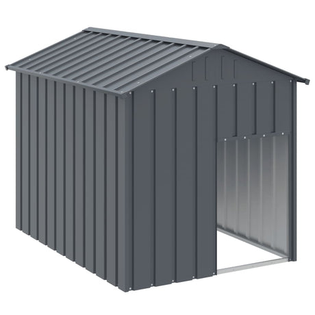 Vidaxxl Doghouse med tag 117x153x123 cm galvaniseret stål antracit
