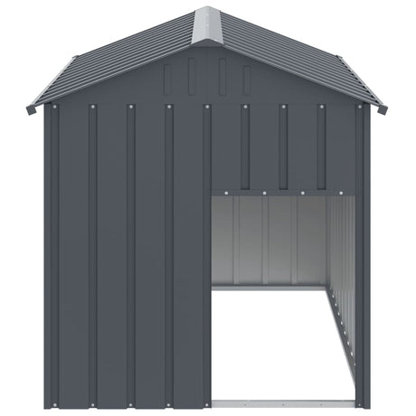 Vidaxxl Doghouse med tag 117x153x123 cm galvaniseret stål antracit