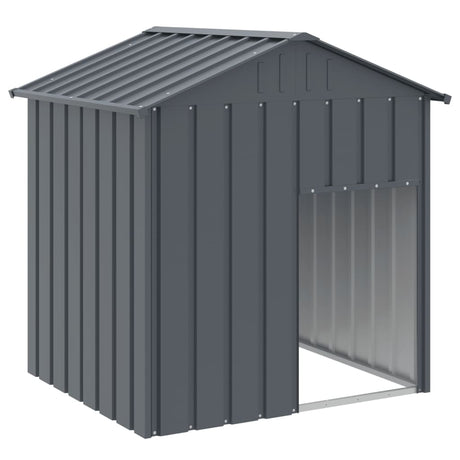 Vidaxxl Doghouse med tag 117x103x123 cm galvaniseret stål antracit