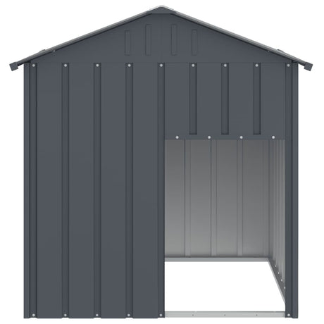 Vidaxxl Doghouse med tag 117x103x123 cm galvaniseret stål antracit