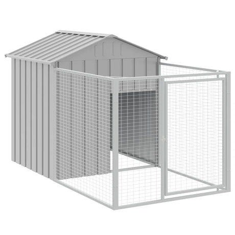 Vidaxxl Doghouse med tag 117x201x123 cm galvaniseret stål