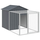 Vidaxx hønsegård med run antracit 117x201x123 cm galvaniseret stål