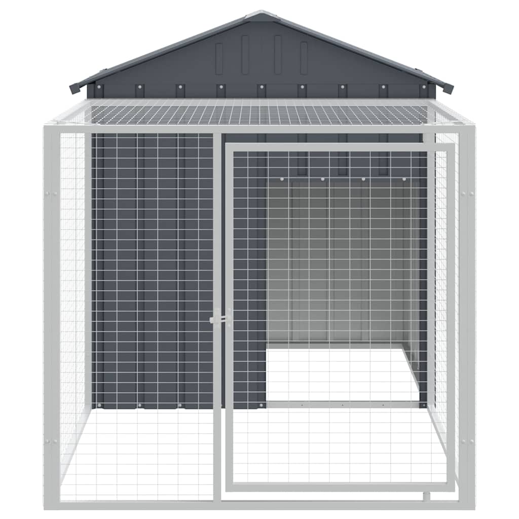 Vidaxx hønsegård med run antracit 117x201x123 cm galvaniseret stål