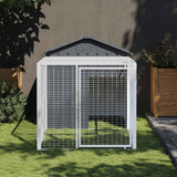 Vidaxx hønsegård med run antracit 117x201x123 cm galvaniseret stål