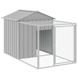 Vidaxx hønsegård med run lysegrå 117x201x123 cm galvaniseret stål
