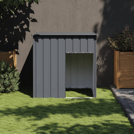 Vidaxxl hundehus med tag antracit 110x103x109 cm galvaniseret stål