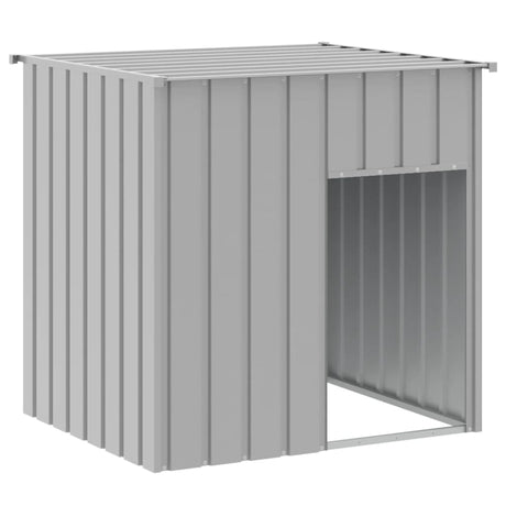Vidaxxl hundehus med tag lysegrå 110x103x109 cm galvaniseret stål