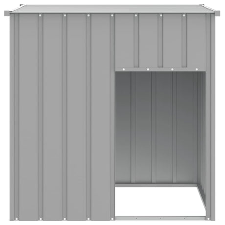 Vidaxxl hundehus med tag lysegrå 110x103x109 cm galvaniseret stål