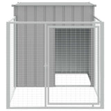 Vidaxxl hundehus med run lysegrå 110x201x110 cm galvaniseret stål