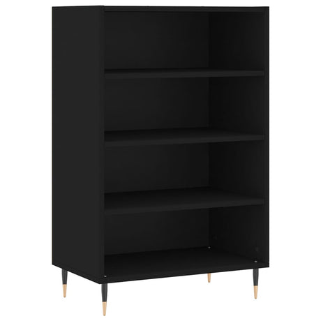 Vidaxl hoge kast 57x35x90 cm bewerkt hout zwart