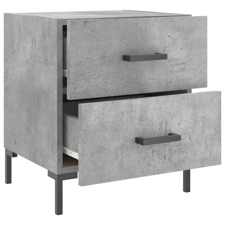 Vidaxl nachtkastje 40x35x47,5 cm bewerkt hout betongrijs