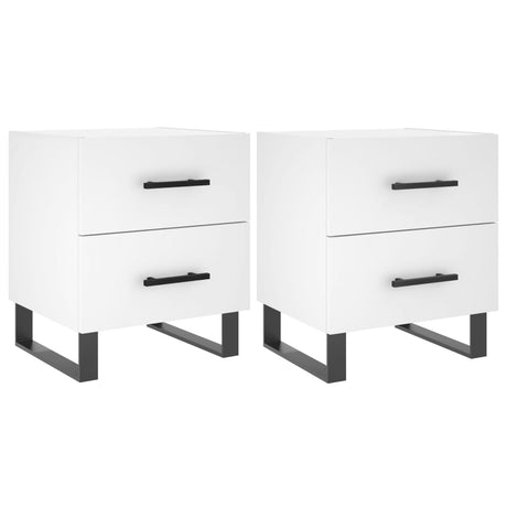 Vidaxl nachtkastjes 2 st 40x35x47,5 cm bewerkt hout wit