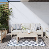 Vidaxx Reversible Outdoor Rug 80x150 cm marineblå og hvid