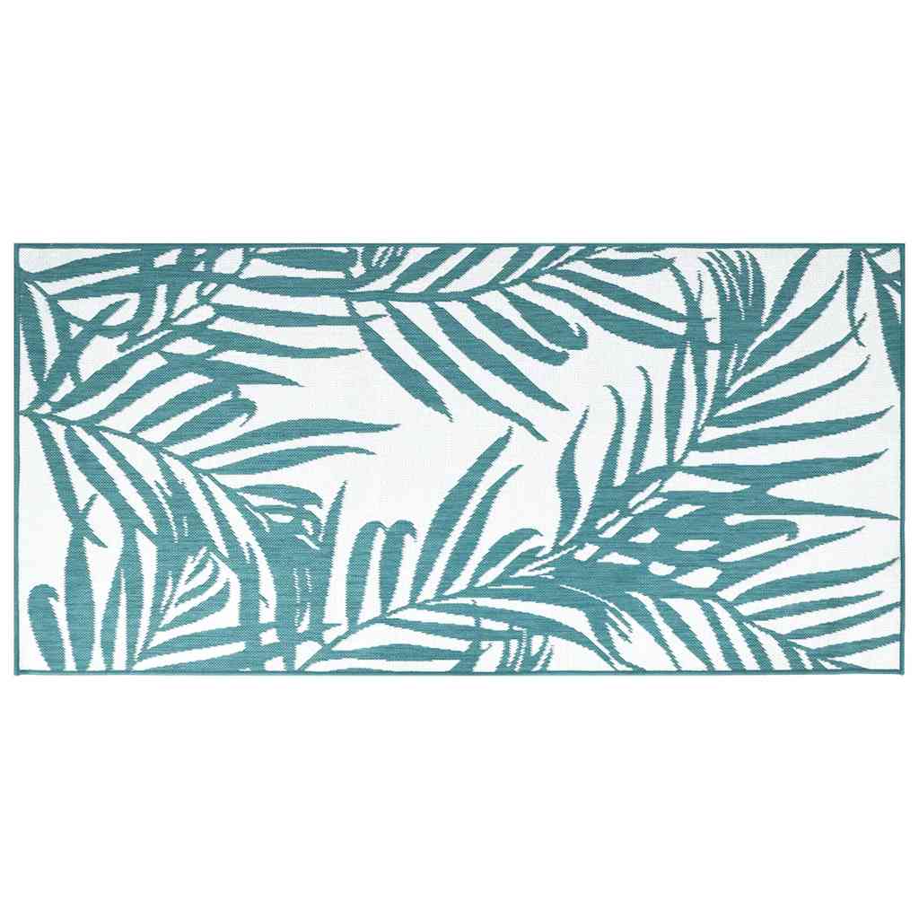 Vidaxx Reversible Outdoor Rug 80x150 cm aqua og hvid