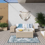 Vidaxx Reversible Outdoor Rug 80x150 cm aqua og hvid