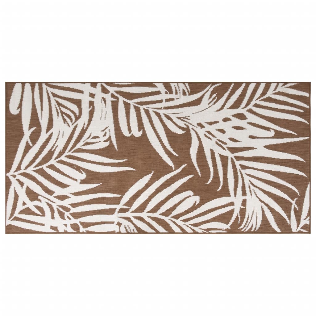 Vidaxx Reversible Outdoor Rug 80x150 cm brun og hvid