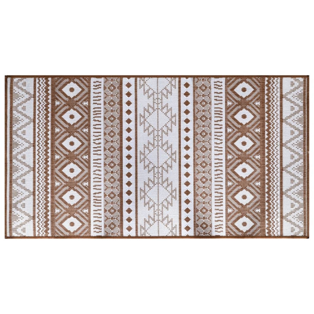Vidaxx Reversible Outdoor Rug 80x150 cm brun og hvid