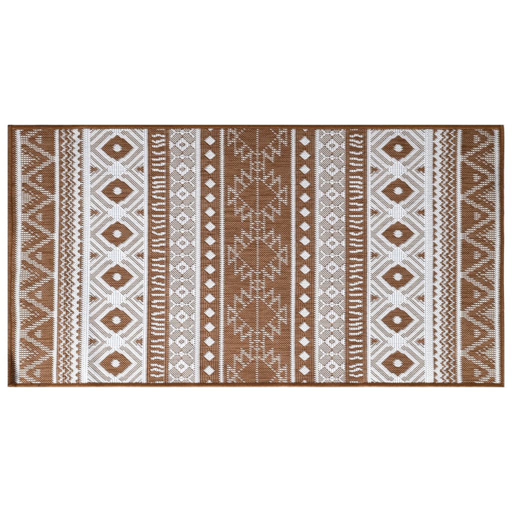Vidaxx Reversible Outdoor Rug 80x150 cm brun og hvid