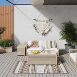 Vidaxx Reversible Outdoor Rug 80x150 cm brun og hvid
