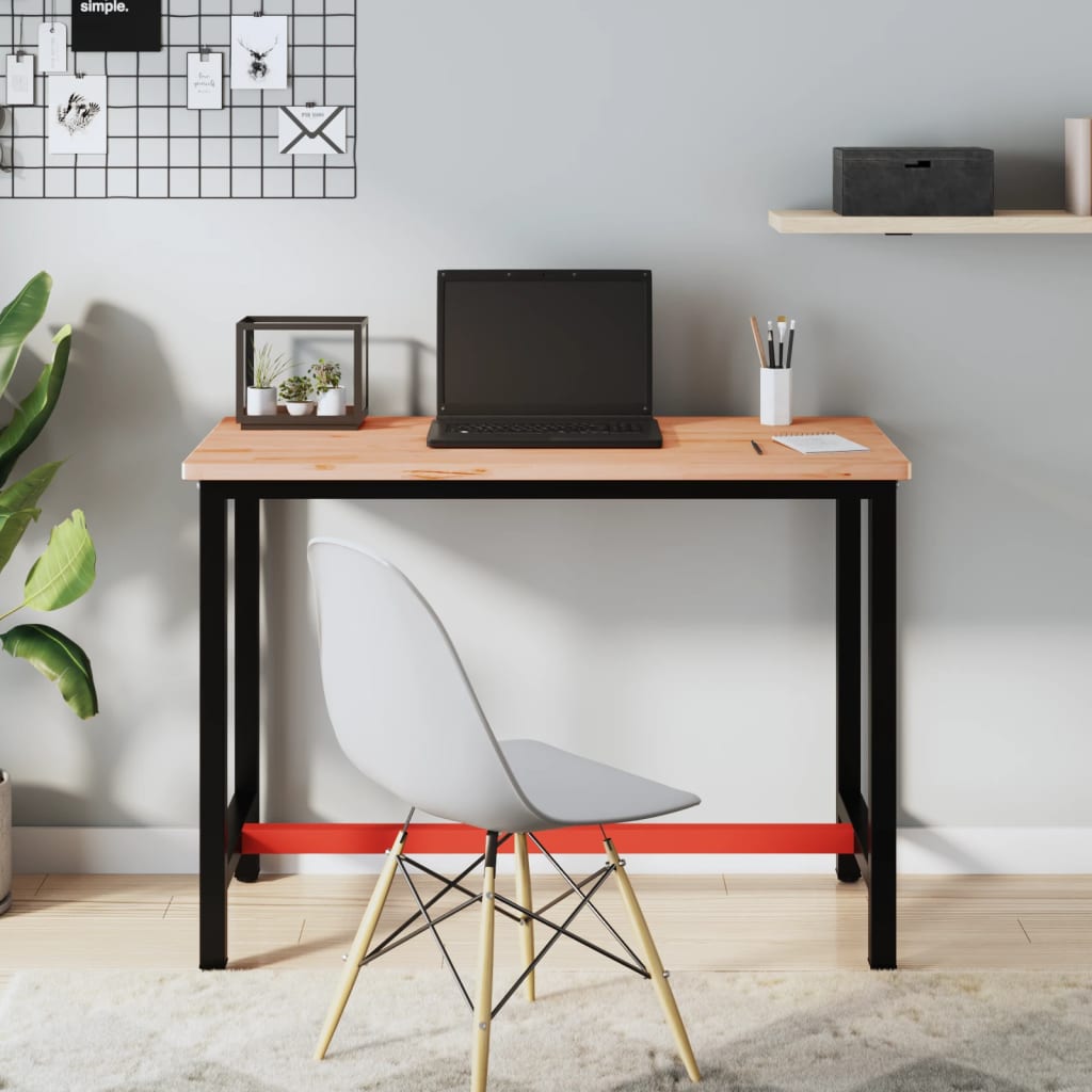 Vidaxx arbejdsbord 115x55x81,5 cm massiv bøgetræ og metal