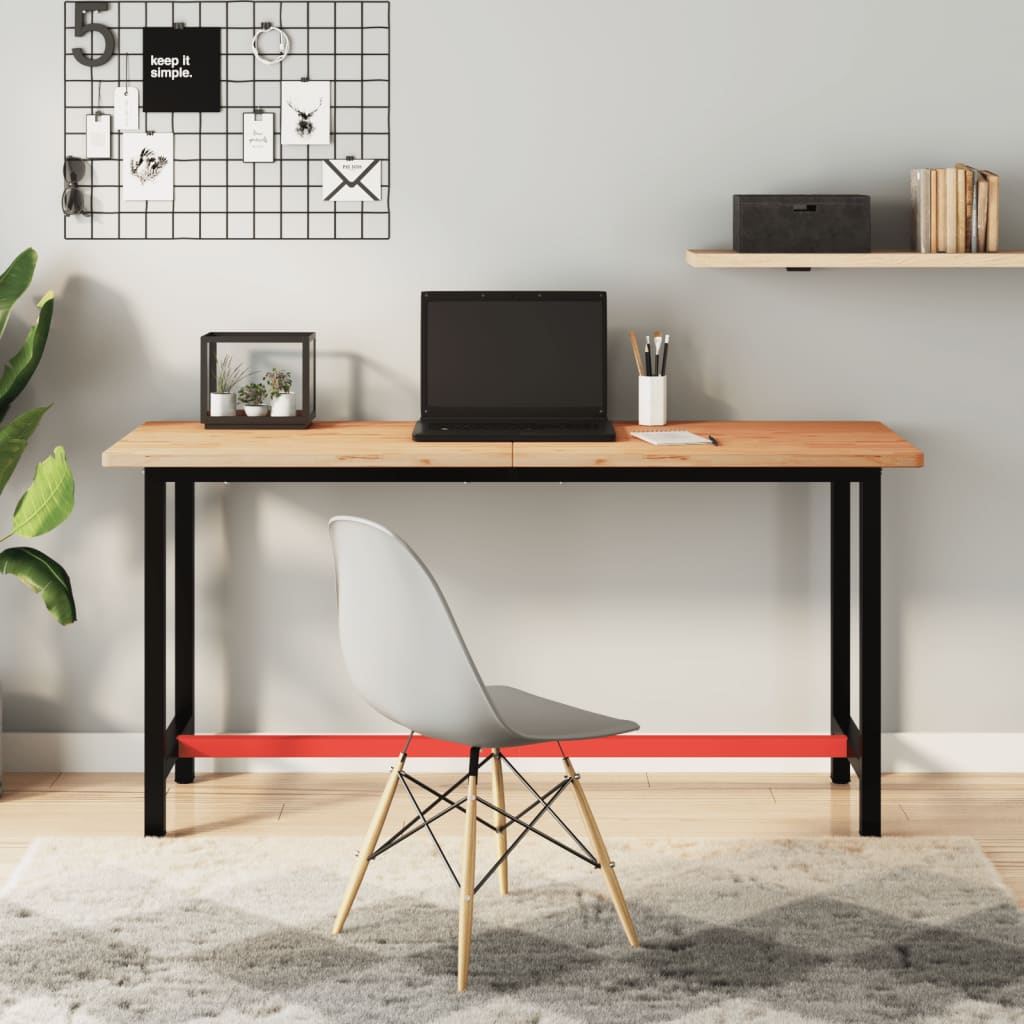 Vidaxx arbejdsbord 150x55x81,5 cm massiv bøgetræ og metal