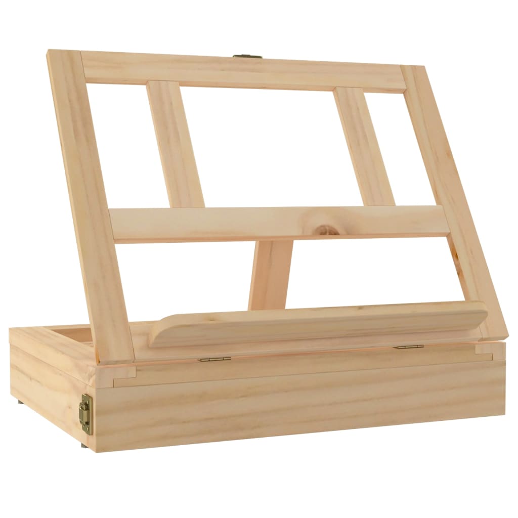 VIDAXXL Tabel Easelik med skuffe 33,5x25,5x7 cm fast fyrretræ