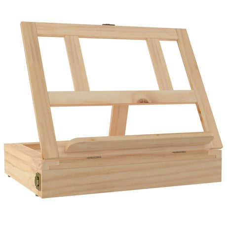 VIDAXXL Tabel Easelik med skuffe 33,5x25,5x7 cm fast fyrretræ