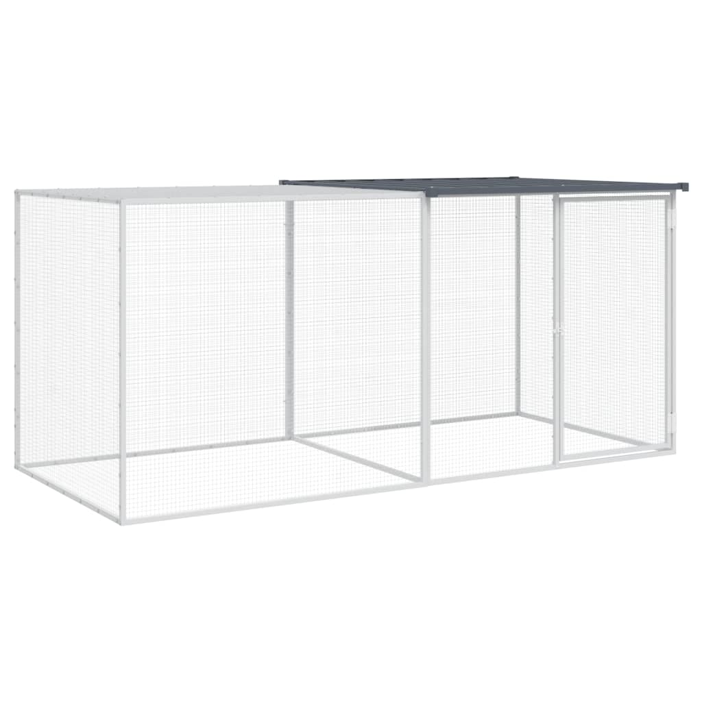 Vidaxl Chicken Coop med tag 203x98x90 cm galvaniseret stål antracit