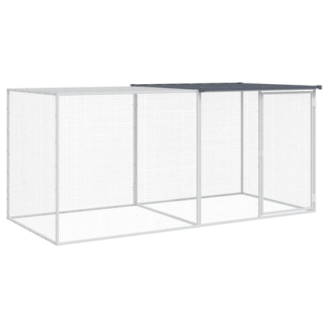 Vidaxl Chicken Coop med tag 203x98x90 cm galvaniseret stål antracit