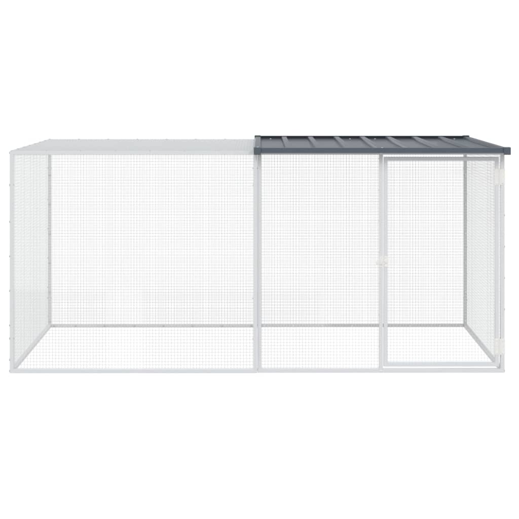 Vidaxl Chicken Coop med tag 203x98x90 cm galvaniseret stål antracit