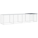 Vidaxl Chicken Coop med tag 403x98x90 cm galvaniseret stål antracit