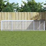 Vidaxl Chicken Coop med tag 403x98x90 cm galvaniseret stål antracit