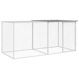 Vidaxx hønsegård med tag 203x98x90 cm galvaniseret stål lysegrå