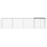 Vidaxx hønsegård med tag 403x98x90 cm galvaniseret stål lysegrå
