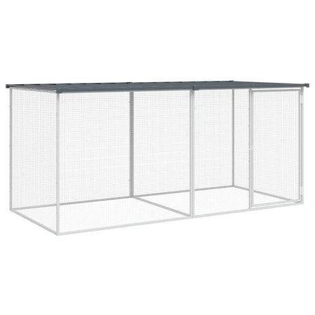 Vidaxl Chicken Coop med tag 203x98x90 cm galvaniseret stål antracit