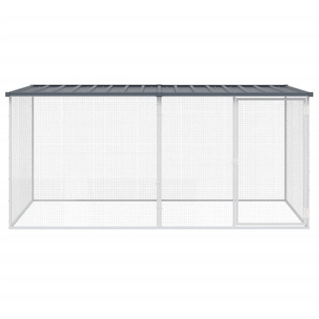 Vidaxl Chicken Coop med tag 203x98x90 cm galvaniseret stål antracit