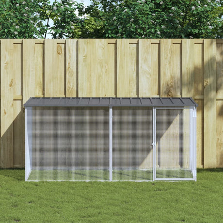 Vidaxl Chicken Coop med tag 203x98x90 cm galvaniseret stål antracit