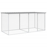Vidaxx hønsegård med tag lysegrå 203x98x90 cm galvaniseret stål