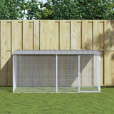 Vidaxx hønsegård med tag lysegrå 203x98x90 cm galvaniseret stål
