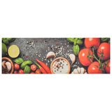 Vidaxx Kitchen Mat vaskbar grøntsagsprint 60x180 cm fløjl