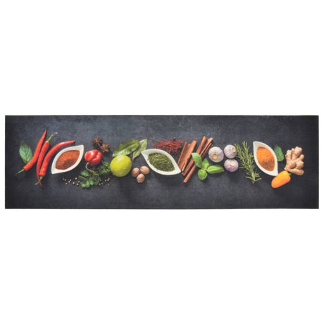 Vidaxx Kitchen Mat vaskbart urteprint 45x150 cm fløjl