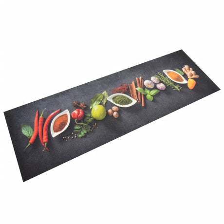 Vidaxx Kitchen Mat vaskbar urteprint 60x180 cm fløjl