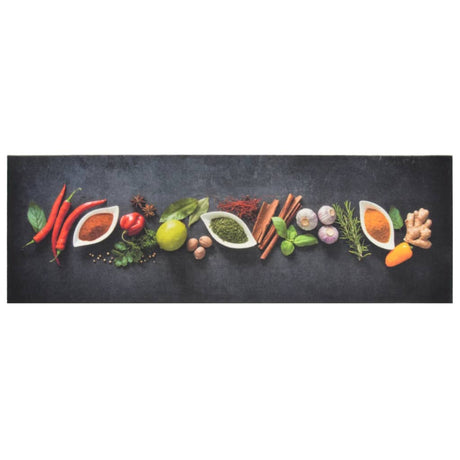 Vidaxx Kitchen Mat vaskbar urteprint 60x180 cm fløjl